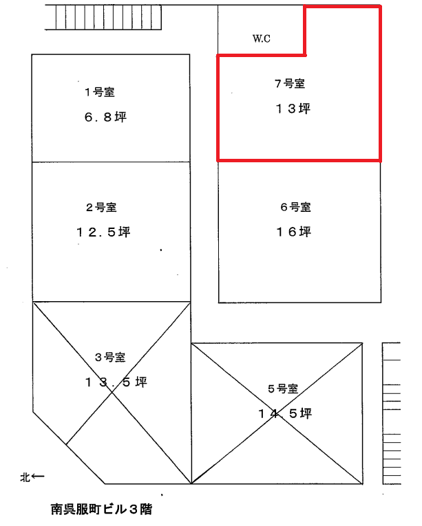 栄３　南呉服町ビル　平面図